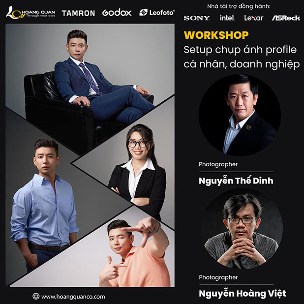 Workshop Setup chụp ảnh profile cá nhân, doanh nghiệp cùng NAG Nguyễn Thế Dinh & Nguyễn Hoàng Việt
