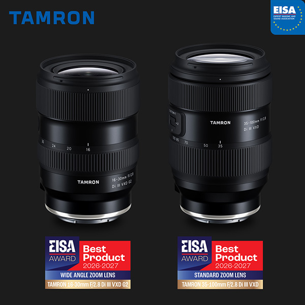 Ống kính TAMRON vinh dự đón nhận hai giải thưởng EISA 2026-2027